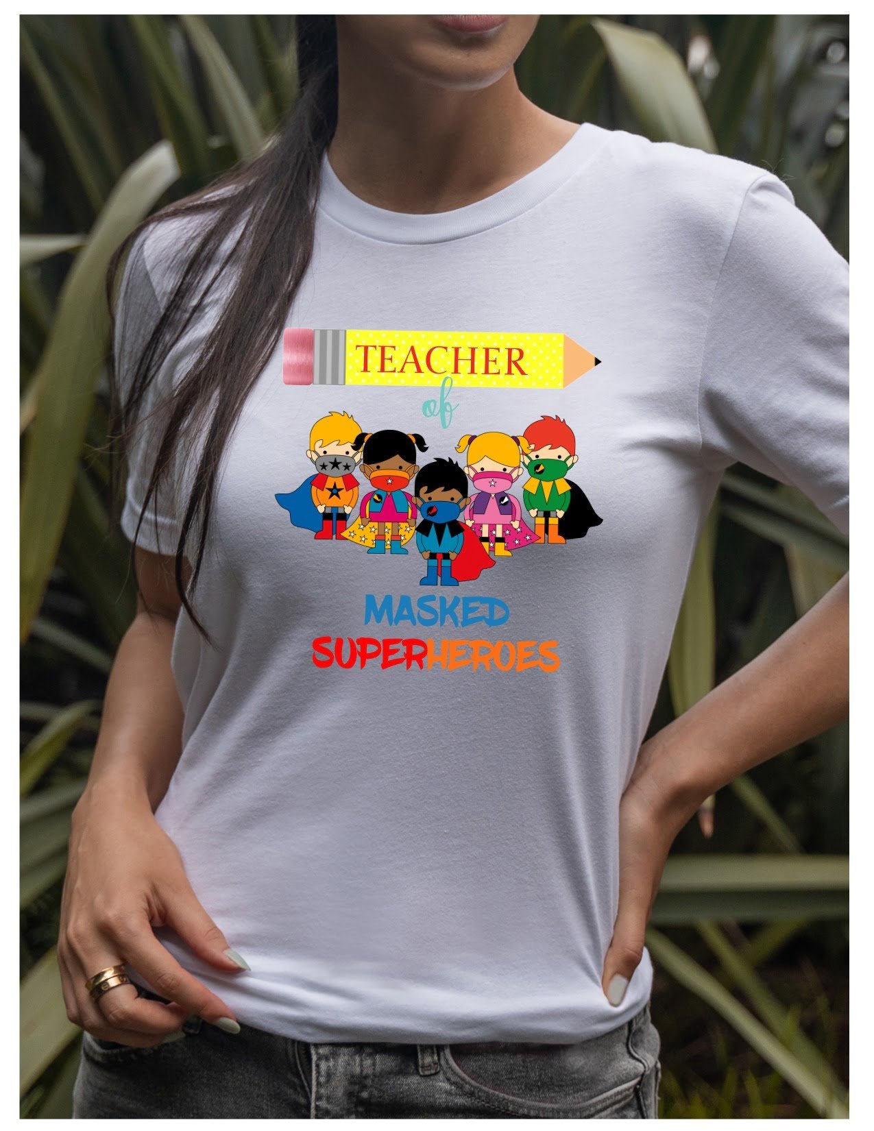 Teacher of Masked Superheroes TShirt 2 teacher of masked superheroes shirt white teacher shirt