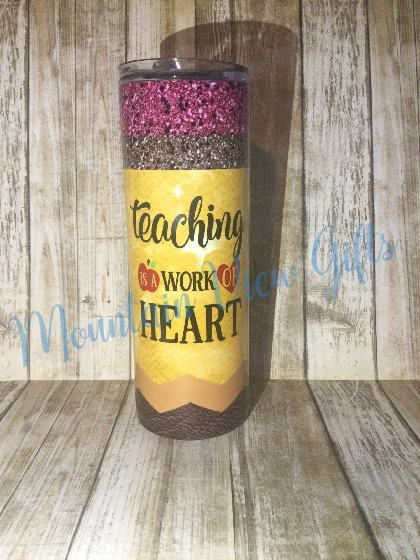 Teaching is a Work of Heart Pencil Tumbler 3 Teaching is a Work of Heart Pencil Tumbler - Image 3