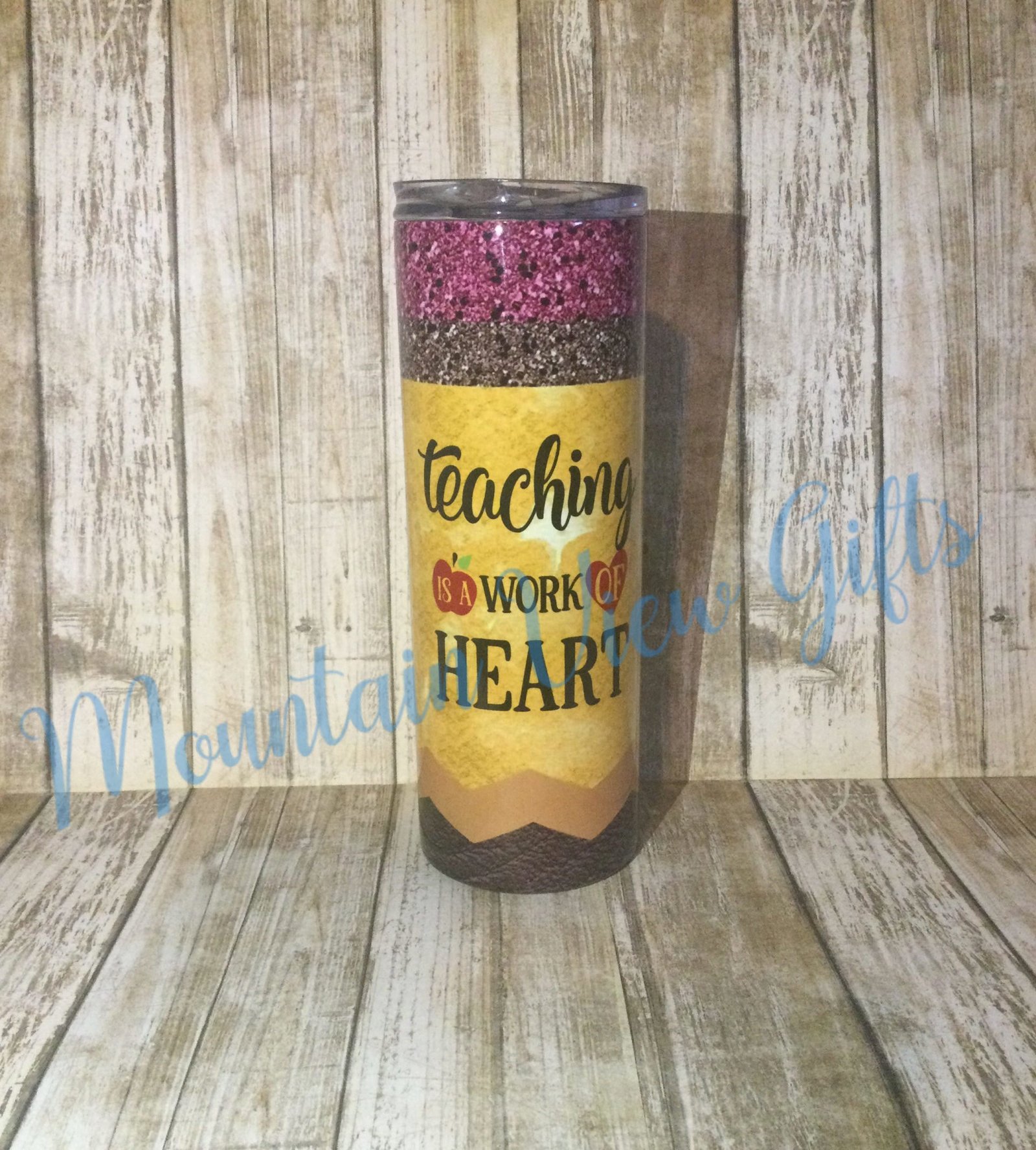 Teaching is a Work of Heart Pencil Tumbler 1 Teaching is a Work of Heart Pencil Tumbler
