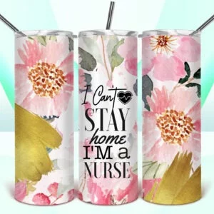 Floral Nurse Tumbler