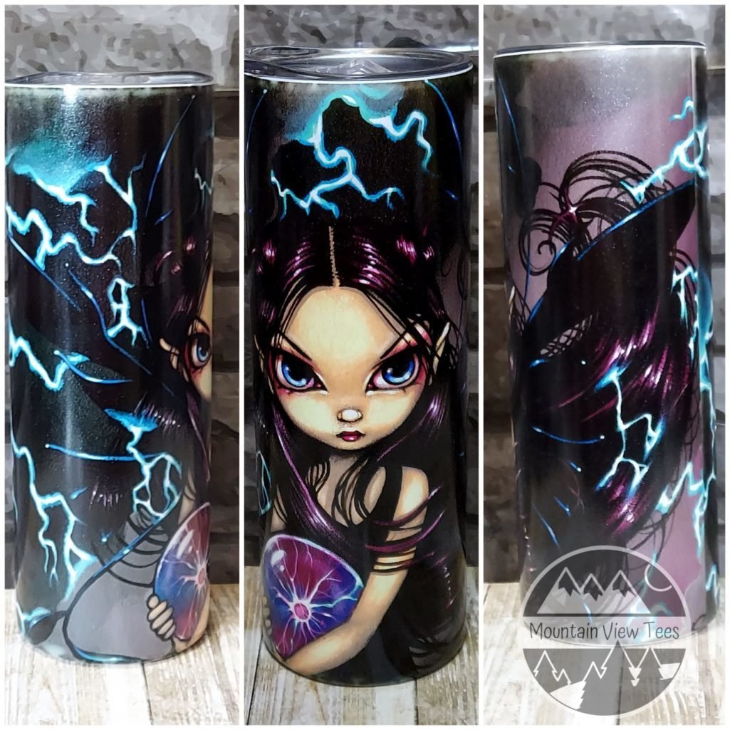 Bringer of Lightning Tumbler - Strangelings - 20 oz Glow in the Dark Tumbler 2 bringer of lightning tumbler Strangeling fairy