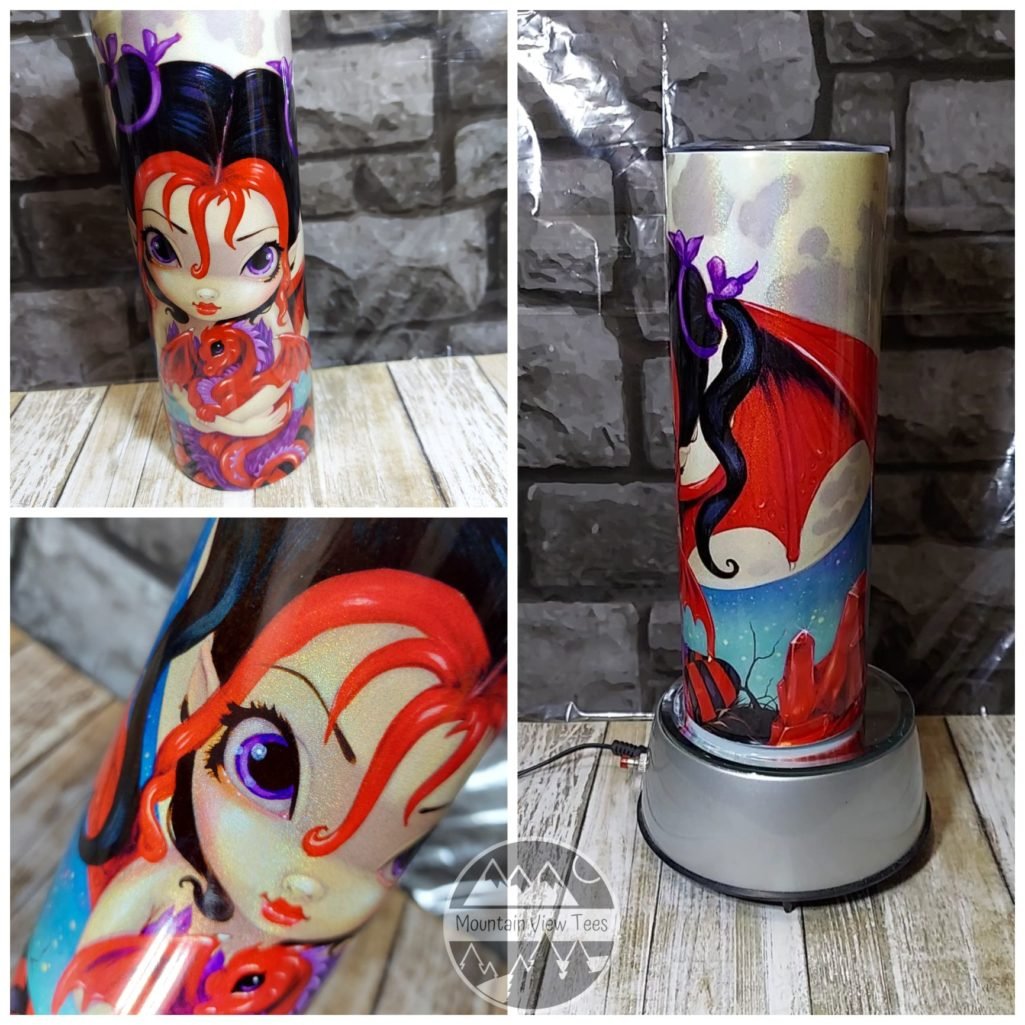 Ruby Moon Tumbler - Strangelings - 20 oz Shimmer Tumbler 2 ruby moon fairy tumbler grp