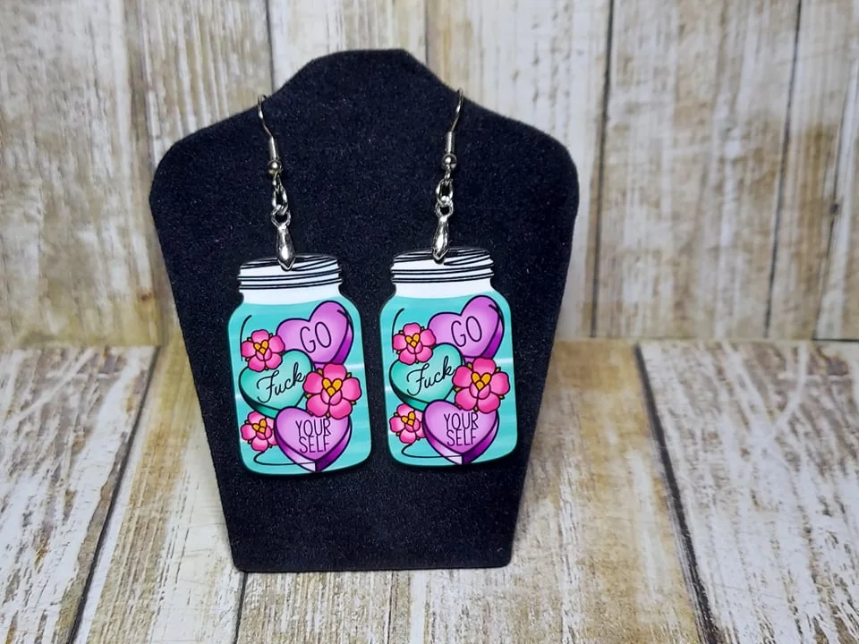 anti-valentine earrings