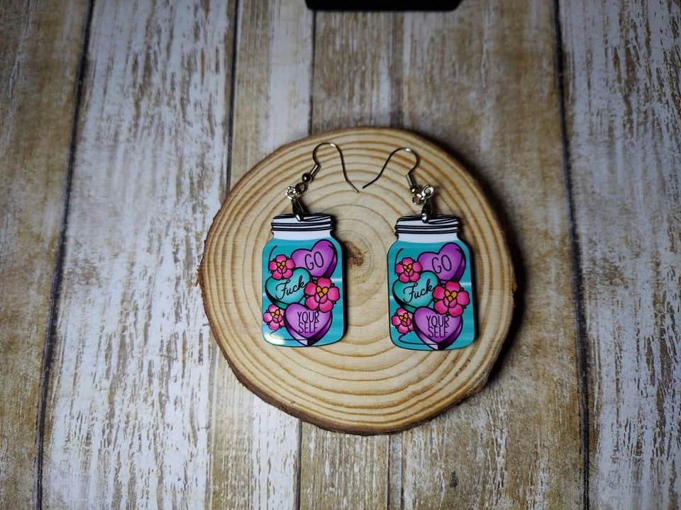 mason jar fuck self earrings5