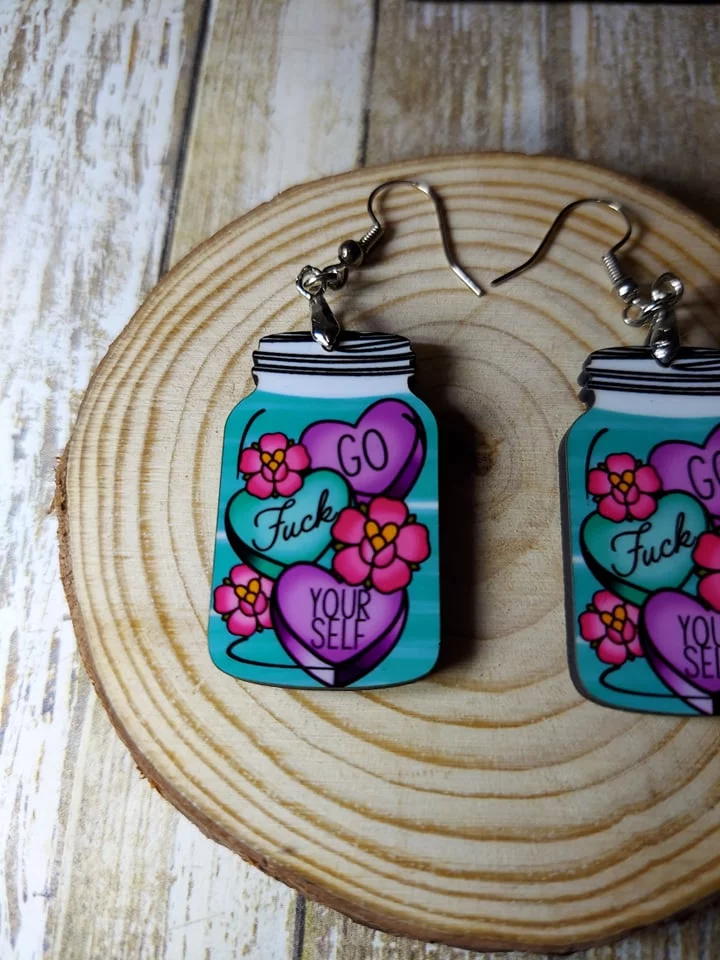 mason jar fuck self earrings6