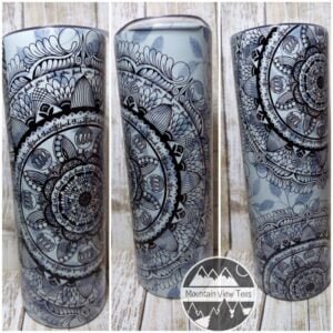Cuss word mandala tumbler