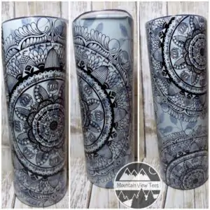 Cuss word mandala tumbler