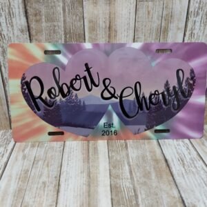 Home 5 Personalized license plate couple heart