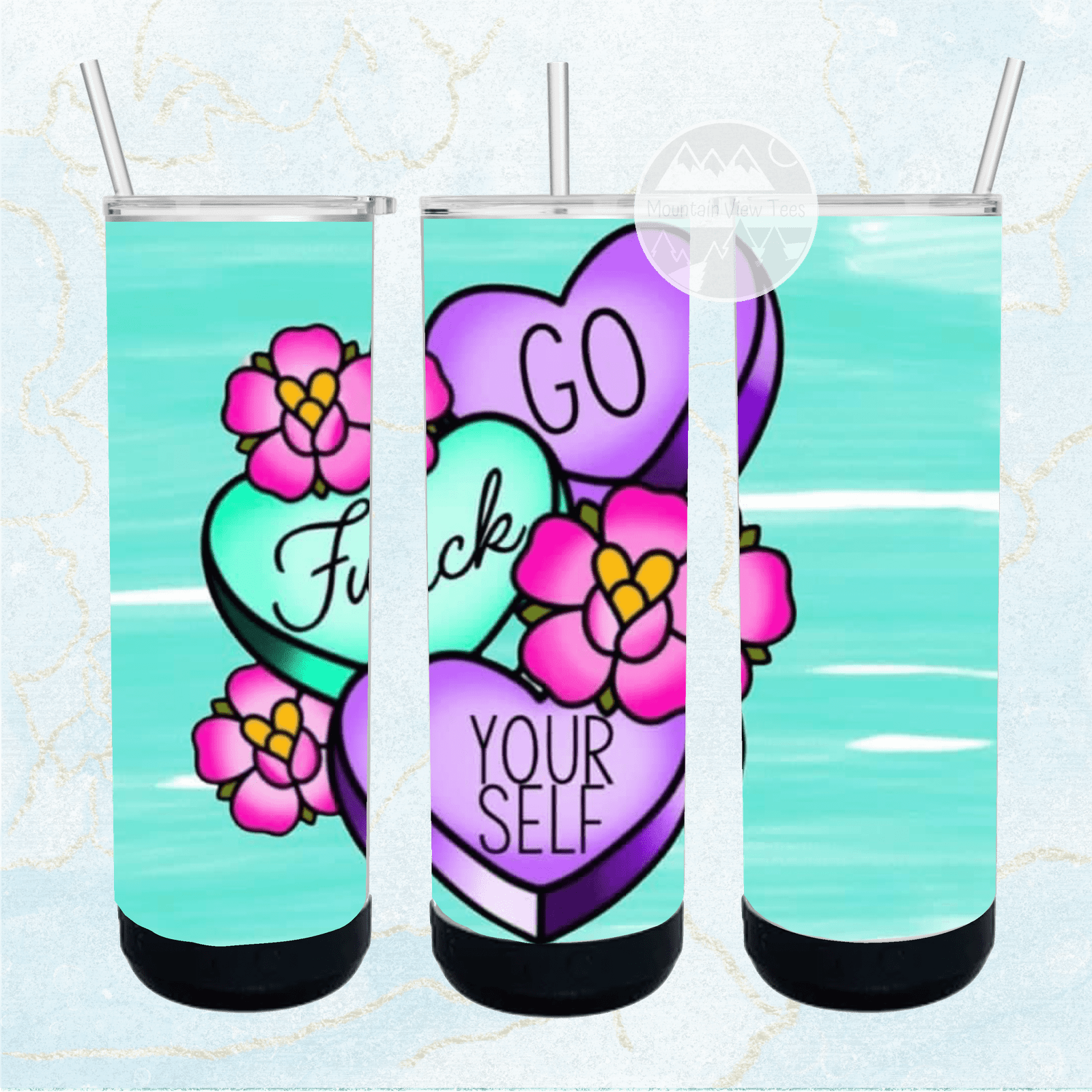 Snarky Go Fuck Yourself Tumbler 20 oz Regular or Bluetooth Speaker 7 go fuck self hearts speaker