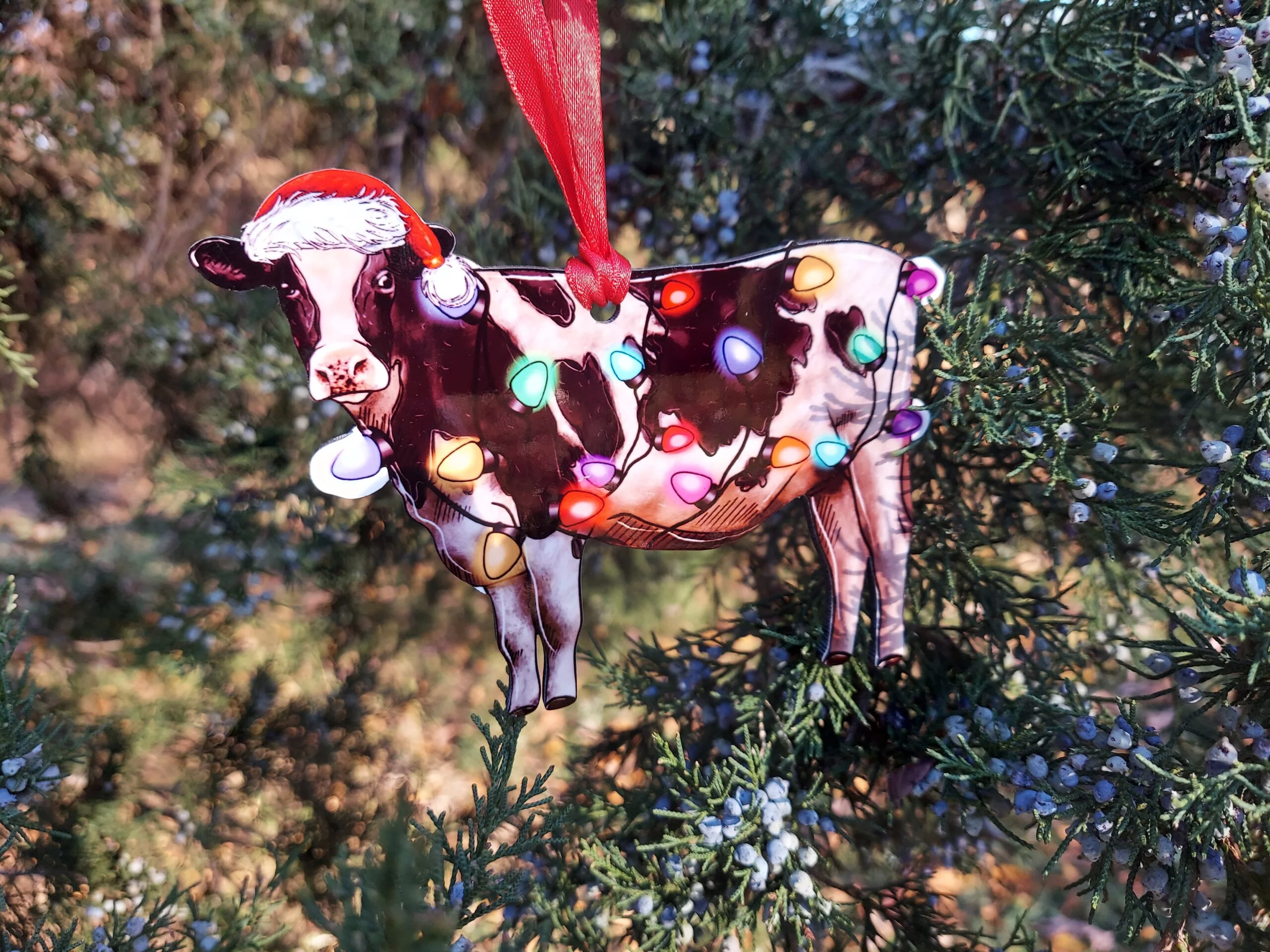 cow christmas ornament