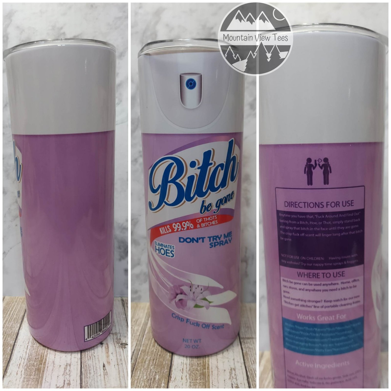 Bitch Be Gone Spray Tumbler Snarky and Funny Gift for Women 2 Bitch Be Gone Spray Tumbler Snarky and Funny Gift for Women - Image 2