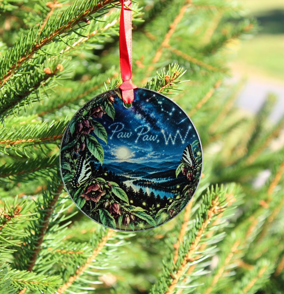 Paw Paw WV Ornament – Glass Hometown Keepsake 4 Paw Paw WV Ornament – Glass Hometown Keepsake - Image 4